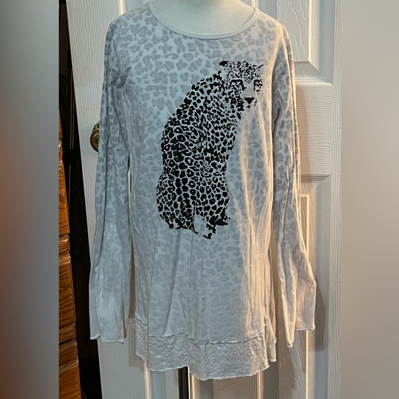 Blu by Blu Sz 14 Leopard Tunic Ivory - Picture 1 of 5